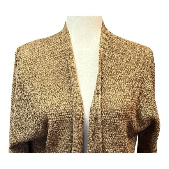Love Ellie Womens Double Pocket Cardigan~Size XL~Tan Rust Woven Sweater ~ L5 12 - Picture 3 of 10